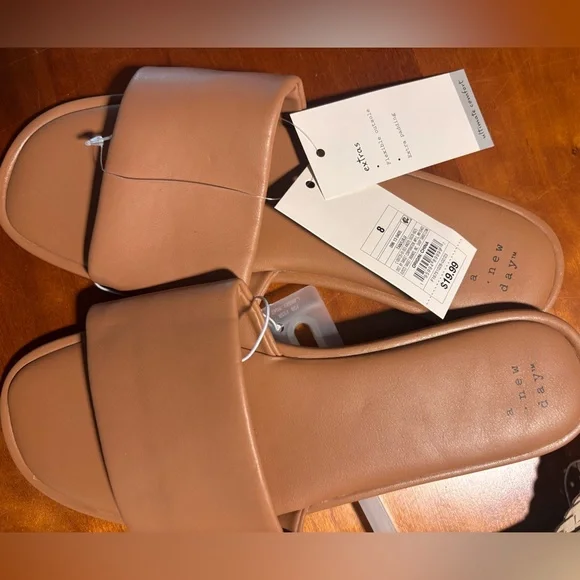 a new day Light Brown Slide Sandals - Picture 1 of 2